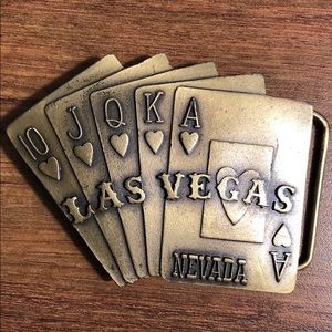 Las Vegas Brass Belt Buckle